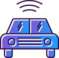 Autonomous Car Gradient Filled Icon vector