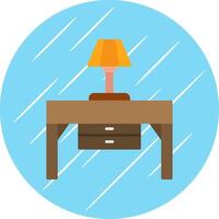Console Table Flat Blue Circle Icon vector