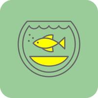 Fishbowl Filled Yellow Icon vector