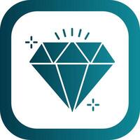 Diamond Glyph Gradient Round Corner Icon vector