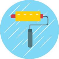 Lint Roller Flat Blue Circle Icon vector