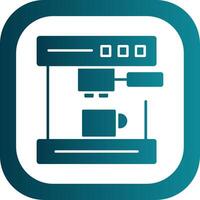 Coffee Machine Glyph Gradient Round Corner Icon vector