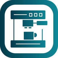 Coffee Machine Glyph Gradient Round Corner Icon vector