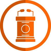 Lectern Glyph Orange Circle Icon vector