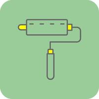 Lint Roller Filled Yellow Icon vector