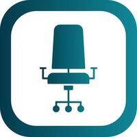 Chair Glyph Gradient Round Corner Icon vector