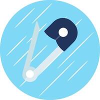 Safety Pin Flat Blue Circle Icon vector