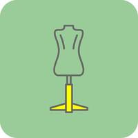 Mannequin Filled Yellow Icon vector