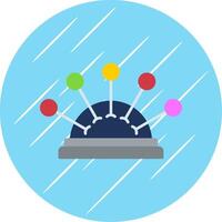 Pin Cushion Flat Blue Circle Icon vector