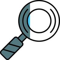 Search Filled Half Cut Icon vector