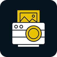 Photo Glyph Two Color Icon vector