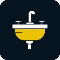 Washbasin Glyph Two Color Icon vector