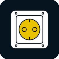 Socket Glyph Two Color Icon vector