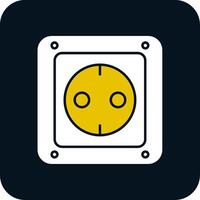 Socket Glyph Two Color Icon vector