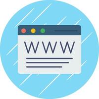 Browser Flat Blue Circle Icon vector