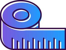 Ruler Gradient Filled Icon vector