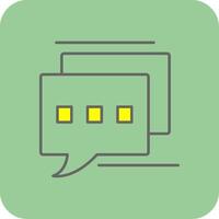 Message Filled Yellow Icon vector