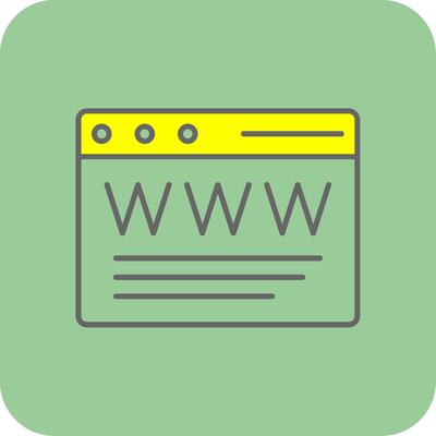 Browser Filled Yellow Icon
