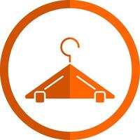 Hanger Glyph Orange Circle Icon vector