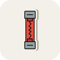 Fuse Line Filled White Shadow Icon vector