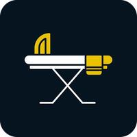 Ironing Board Glyph Two Color Icon vector