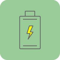 Battery Filled Yellow Icon vector