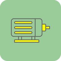 Motor Filled Yellow Icon vector