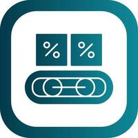 Conveyor Band Glyph Gradient Round Corner Icon vector