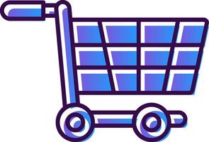 Trolley Gradient Filled Icon vector