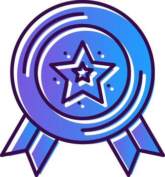 Badge Gradient Filled Icon vector