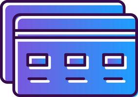 Bank Card Gradient Filled Icon vector