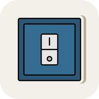 Switcher Line Filled White Shadow Icon vector