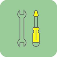 Tools Filled Yellow Icon vector