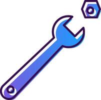 Wrench Gradient Filled Icon vector