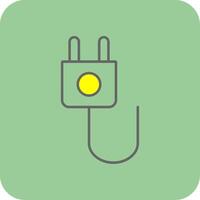 Wall Plug Filled Yellow Icon vector