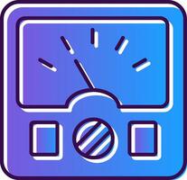 Ammeter Gradient Filled Icon vector