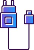 Charger Gradient Filled Icon vector