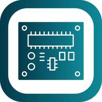 Pcb Board Glyph Gradient Round Corner Icon vector