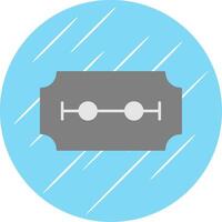 Razor Blade Flat Blue Circle Icon vector