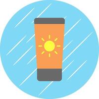 Sun Cream Flat Blue Circle Icon vector