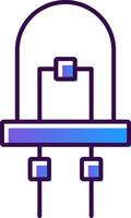 Diode Gradient Filled Icon vector