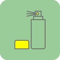 Spray Bottle Filled Yellow Icon vector