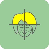 Face Treatment Filled Yellow Icon vector