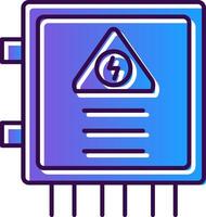 Fuse Box Gradient Filled Icon vector