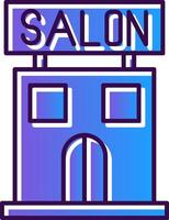 Salon Gradient Filled Icon vector