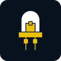 Diode Glyph Two Color Icon vector