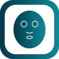 Facial Mask Glyph Gradient Round Corner Icon vector