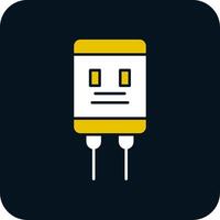 Capacitor Glyph Two Color Icon vector