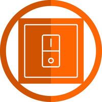 Switcher Glyph Orange Circle Icon vector