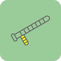 Baton Filled Yellow Icon vector